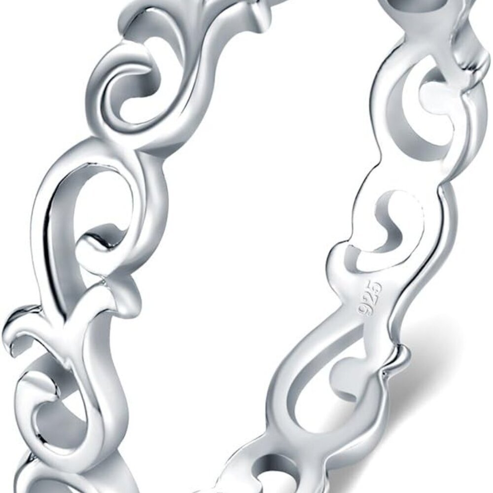 925 Sterling Silver Ring Celtic Knot Heart High Polish Tarnish Resistant Eternit